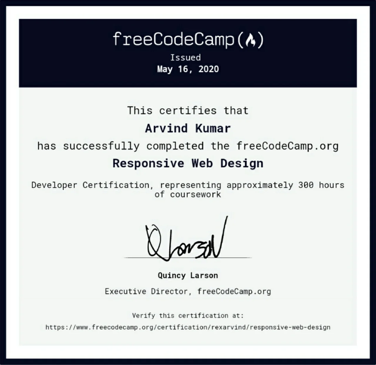 Responsive Web Design Certificate